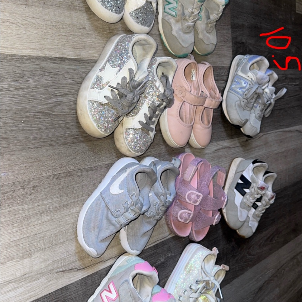 New Balance Kids' Pink and Gray Sneakers